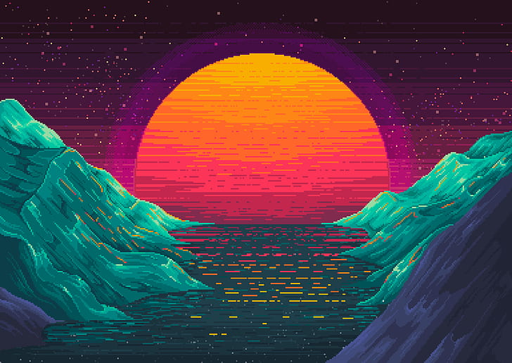 Graphic Art, artist, 8 bit, digital art, hd