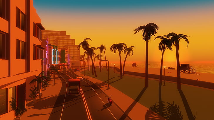 GTA Vice City Weapon Locations, beach, the city, graphics, miami Free HD Wallpaper