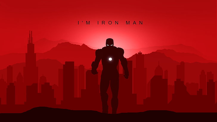 Iron Man Svg File, full length, standing, rear view, city Free HD Wallpaper