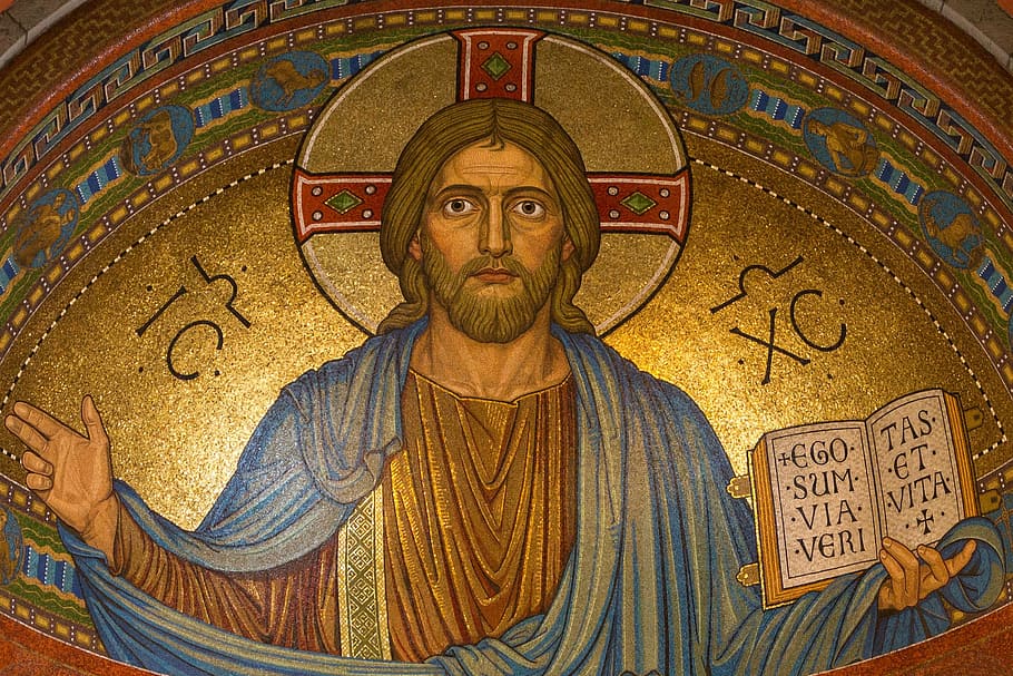 Jesus Christ On Cross, facial hair, resurrection, bible, gold Free HD Wallpaper