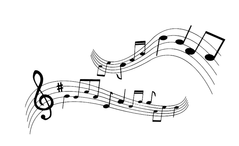 Large Music Notes Cutouts, drawing  art product, audio, white color, studio shot Free HD Wallpaper