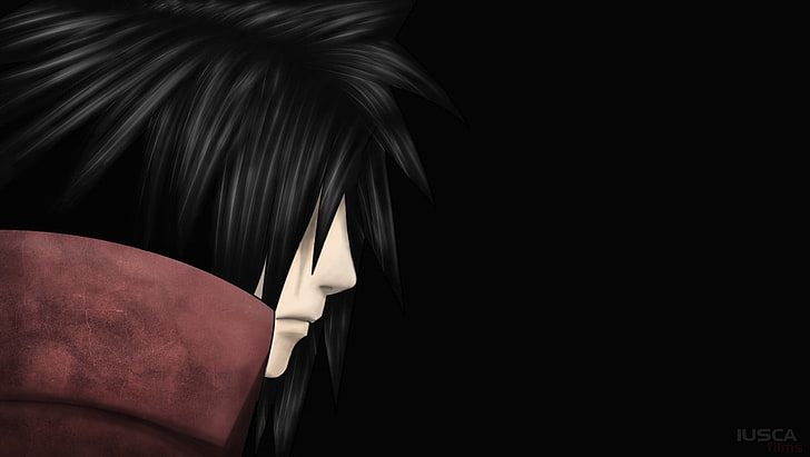 Madara Uchiha Sharingan, uchiha madara, dark, music, copy space Free HD Wallpaper