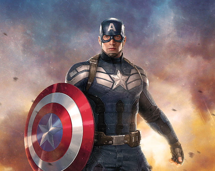 Marvel Black Captain America, sign, scifi, boy, fantasy Free HD Wallpaper