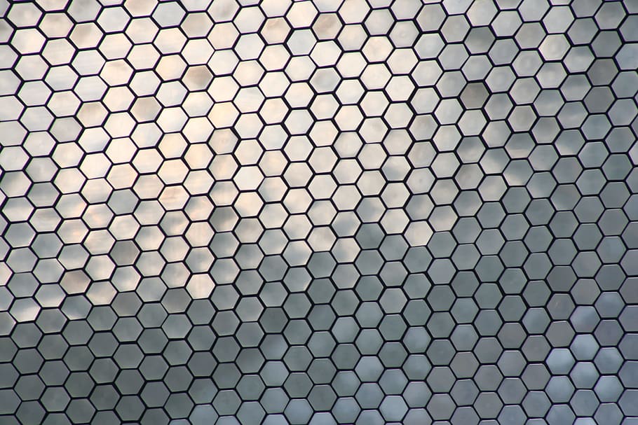 Metal Tile Texture, no people, grid, geometric shape, honeycomb