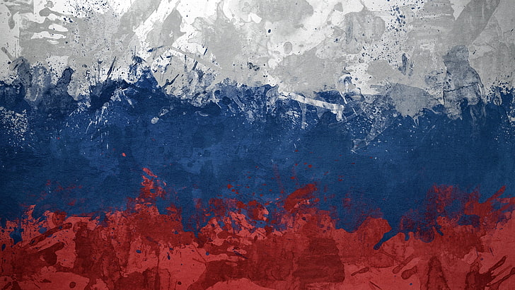 Modern Russian Flag, copy space, pattern, full frame, rough Free HD Wallpaper
