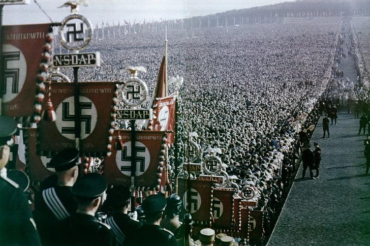 Nazi Rally Color, wars, communication, nazi, architecture Free HD Wallpaper