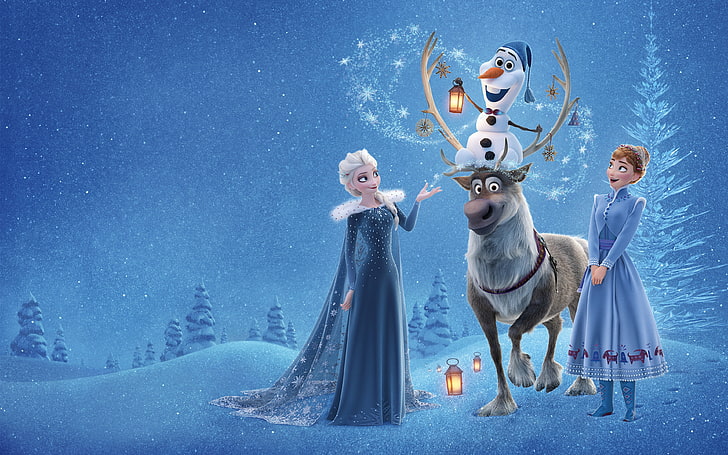 Olaf Frozen Disney On Ice, no people, frozen, olaf and cold adventure, blue Free HD Wallpaper