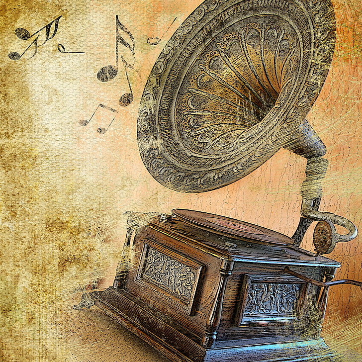 Old Music System, europe, ornament, texture, notes Free HD Wallpaper