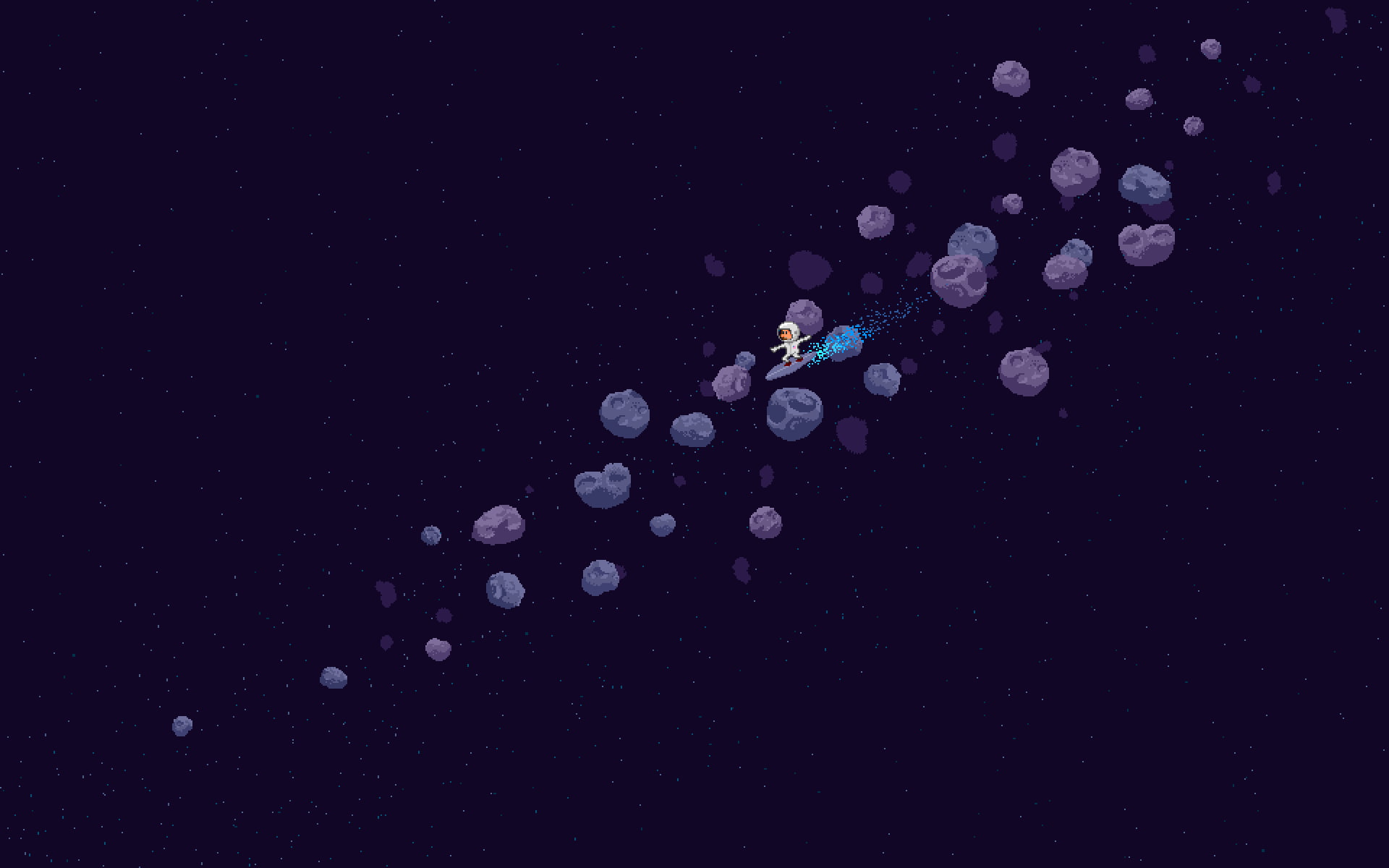 Outer Space Pixel Art, surfing, space, pixel art, digital art