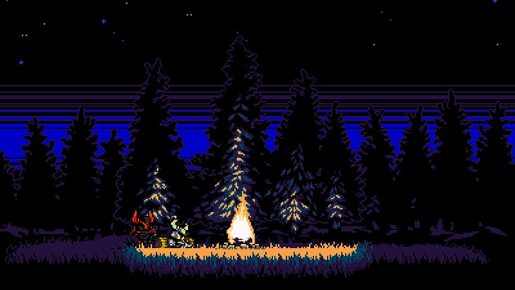 Shovel Knight Gold Armor, glowing, no people, decoration, 8bit Free HD Wallpaper