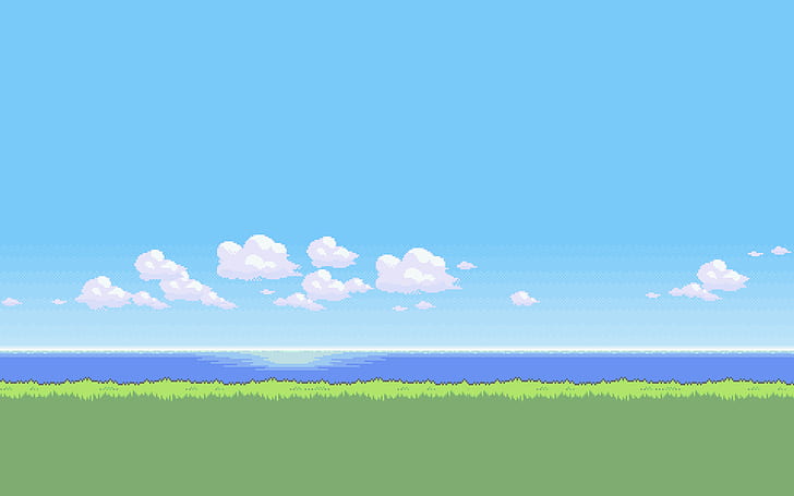 sky, 8bit, 8-bit, landscape Free HD Wallpaper