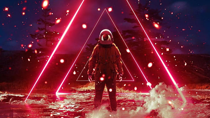 Space Astronaut Vaporwave, futuristic, digital art, astronaut, virtualreality Free HD Wallpaper