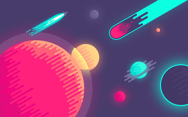 Space, vector, multi colored, healthcare and medicine, pink color Free HD Wallpaper