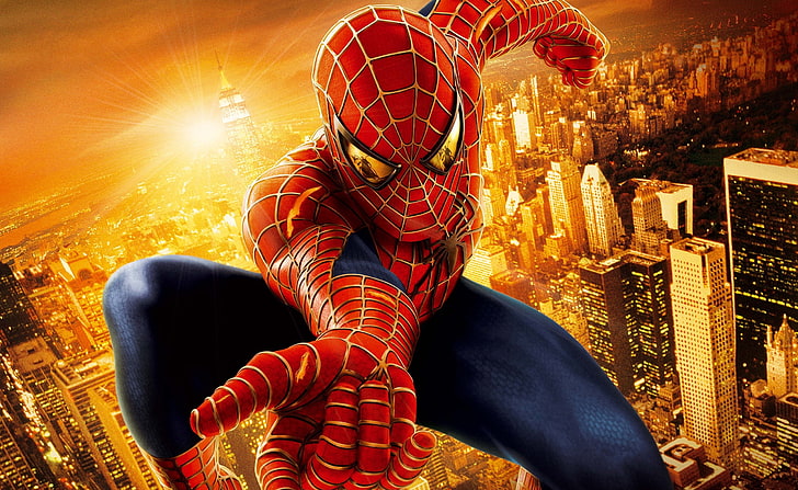 Spider-Man Disc 1 DVD, one person, office building exterior, skyscraper, motion Free HD Wallpaper