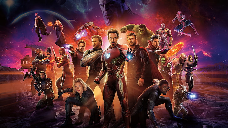 Thanos Infinity War, digital composite, stage, women, men Free HD Wallpaper