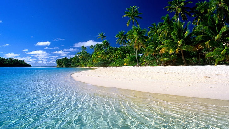 Tropical, sky, lagoon, 1920x1080 beach desktop background, no people Free HD Wallpaper