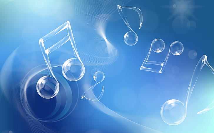 Wooden Music Notes, blue, style, note, musical Free HD Wallpaper