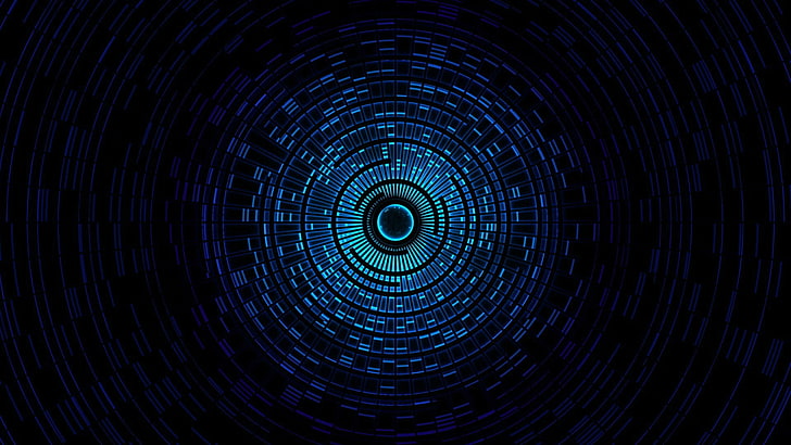 Black and Dark Blue, dynamic, colorful, light, computer Free HD Wallpaper