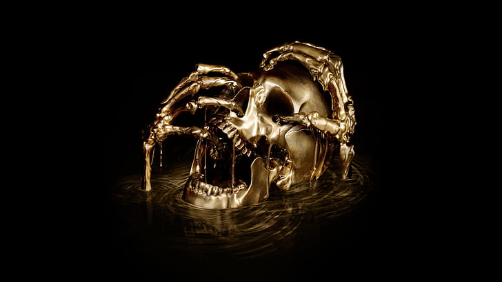 Black Sails Pirates, black sails, gold, tv show, skull