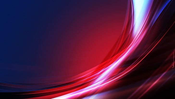 Blue and Red Abstract, motion, smoke  physical structure, futuristic, pattern Free HD Wallpaper