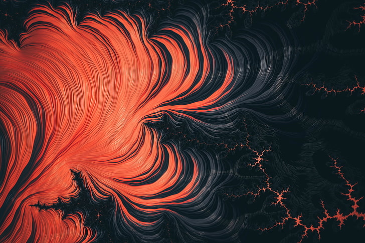 Burnt Orange Wall Art, flowing, black color, space, vulcan Free HD Wallpaper