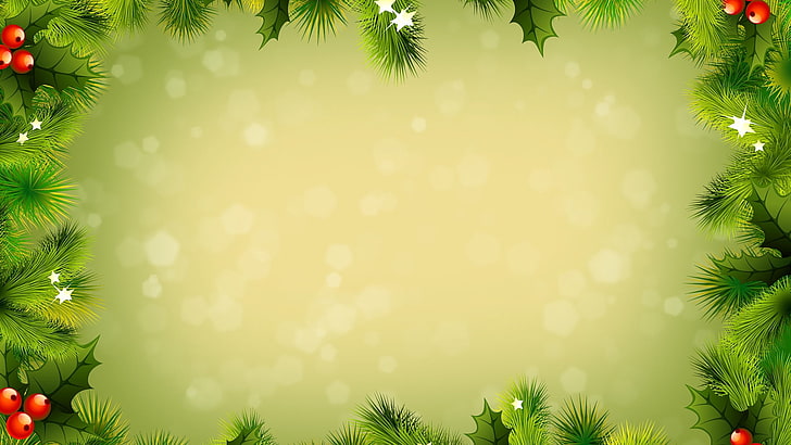 Christmas Light PowerPoint Templates, backdrop, ornate, leaf, frame Free HD Wallpaper