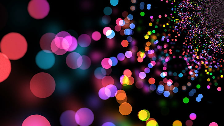 Christmas Lights, colors, colorful, bokeh, lights Free HD Wallpaper