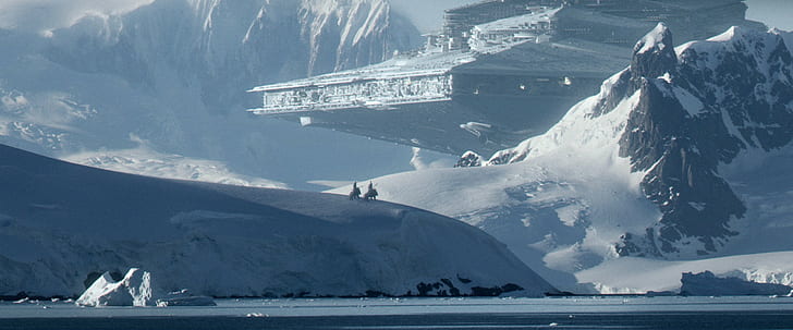 Clone Wars Star Destroyer, frozen, environment, scenics  nature, winter Free HD Wallpaper