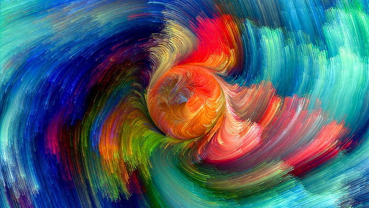 Colorful Art Paintings, pattern, psychedelic, flowing, motion Free HD Wallpaper