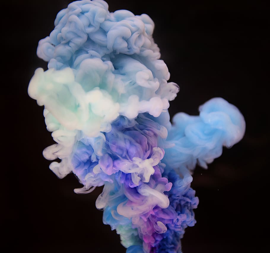 Coloured Smoke Bombs, fog, colors, ink, studio shot