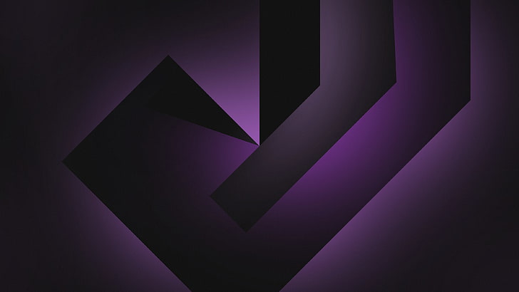 Dark Purple Design, violet, black, dark background, shapes Free HD Wallpaper