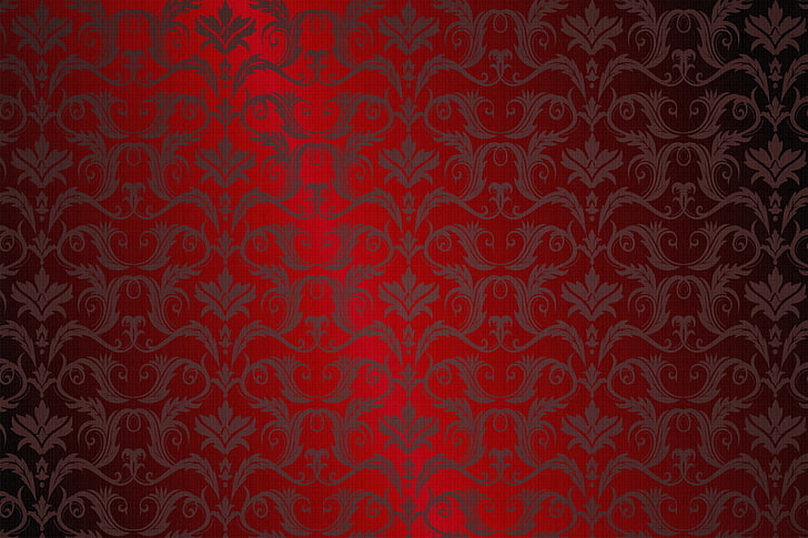 Dark Red Curtain, retro styled, no people, flower, revival Free HD Wallpaper