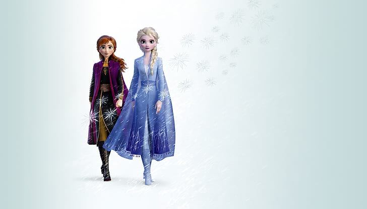 Disney Anna and Elsa, frozen 2, movie, elsa frozen, anna frozen Free HD Wallpaper