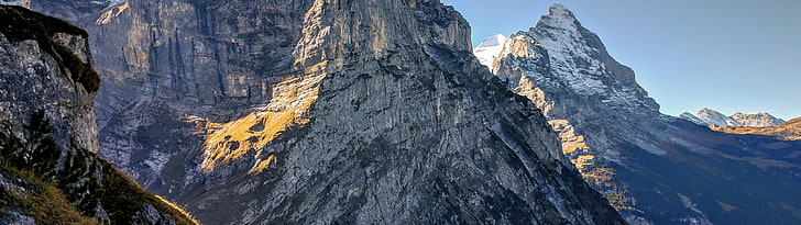 Dual Monitor Landscape Mountain, sky, rock, beauty in nature, mountain