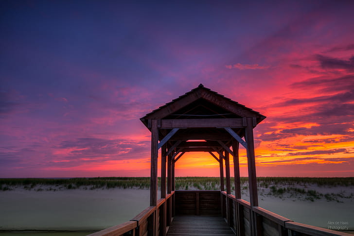 dune, watchtower, lucht, skies