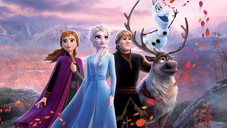 Elsa Disney Frozen 2, kristoff frozen, sven frozen, olaf frozen, frozen 2 Free HD Wallpaper