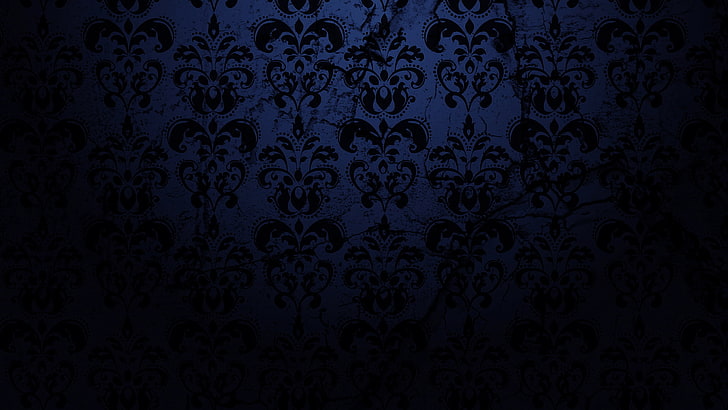 Free Black and White Damask Pattern, illustrations and vector art, retro styled, curtain, seamless Free HD Wallpaper