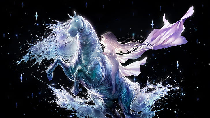 Frozen 2 Elsa Riding Water Horse, frozen 2, elsa frozen, movie