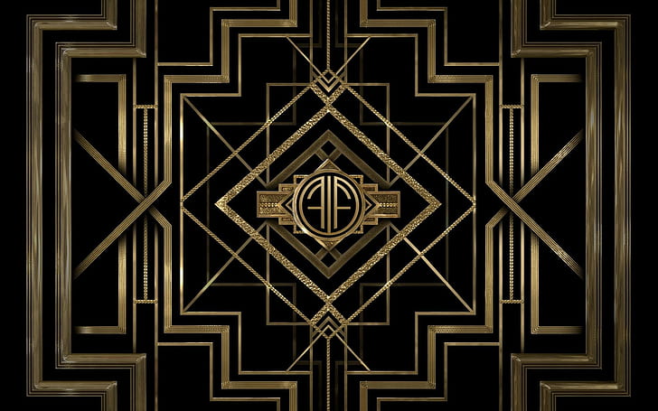 Gatsby Art Deco, art deco, art,, the great gatsby, black Free HD Wallpaper