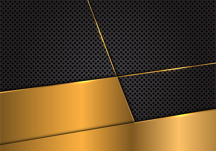 Gold Black Tile Texture, line, gold, background, black Free HD Wallpaper