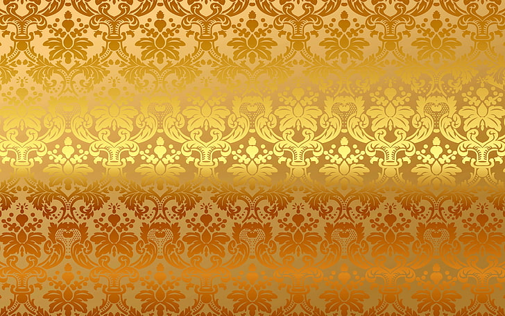 Gold Vintage Vector Patterns, textured, craft, no people, classic Free HD Wallpaper