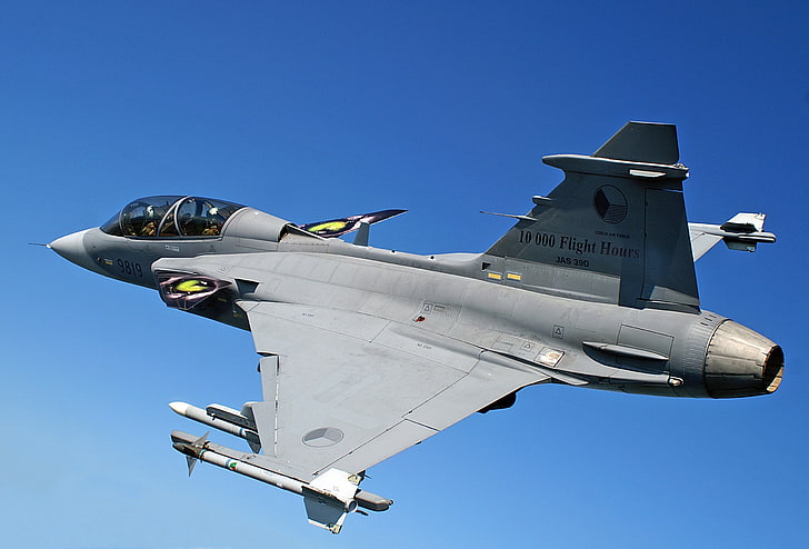 Gripen D, saab jas 39 gripen, fighter plane, military, air vehicle