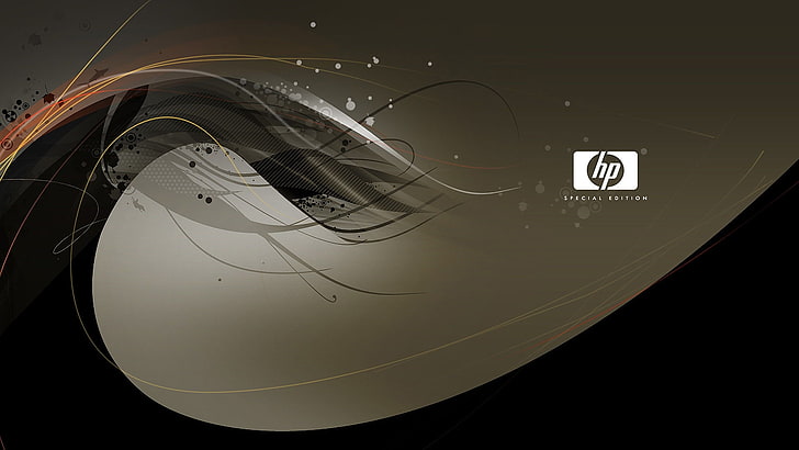 HP Laptop, abstract, swirl, art, technology Free HD Wallpaper