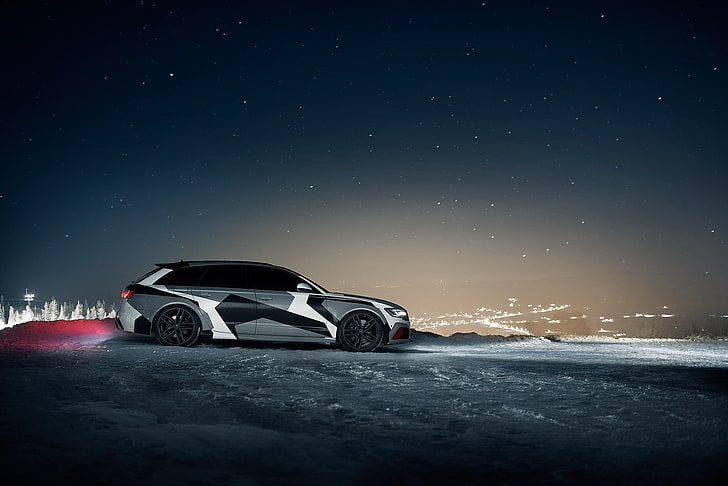 Jon Olsson Audi RS6, scenics  nature, land vehicle, sky, motor vehicle Free HD Wallpaper