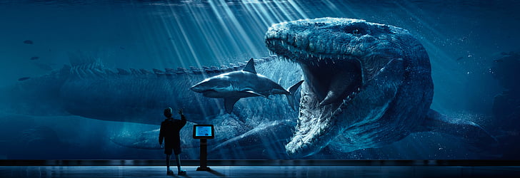 Jurassic World Mosasaurus PNG, underwater, mosasaurus, jurassic world