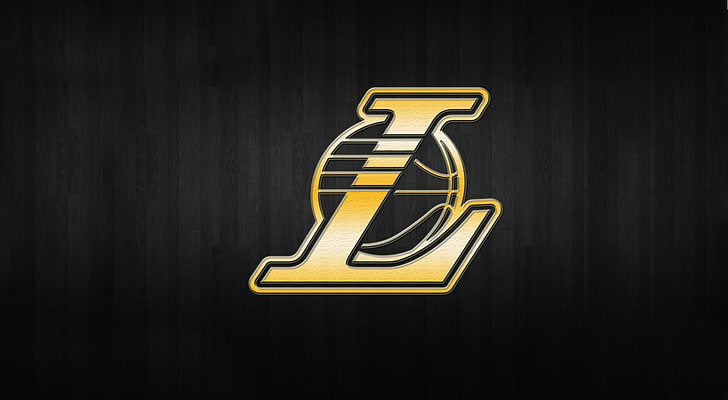 Los Angeles Lakers Court Logo, computer graphic, design, metallic, information Free HD Wallpaper