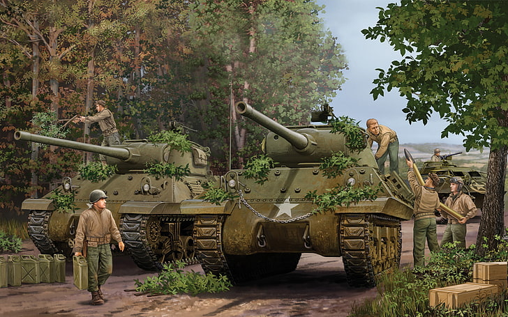 M4 Sherman Firefly Tank, selfpropelled, sherman, green color, sau Free HD Wallpaper