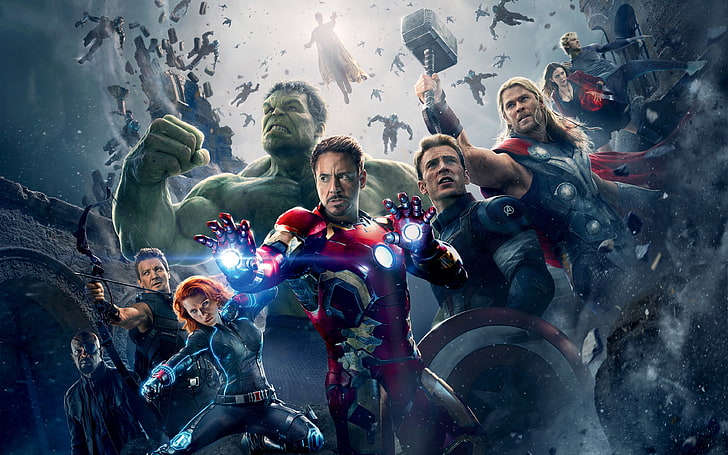Marvel Avengers Cartoon, danger, aggression, adventure, indoors Free HD Wallpaper