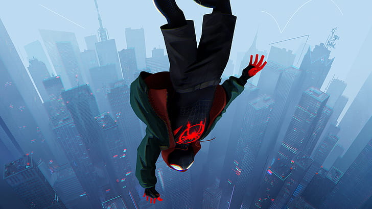 Miles Morales Spider-Man into the Spider Verse, animated movies, marvel comics, spiderman, miles morales Free HD Wallpaper