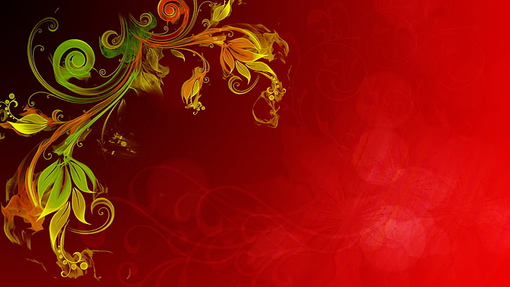 of Floral Designs, decor, vector, abstract backgrounds, leaf Free HD Wallpaper